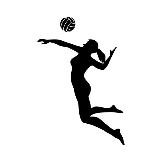 Volleyball Spiking Silhouette