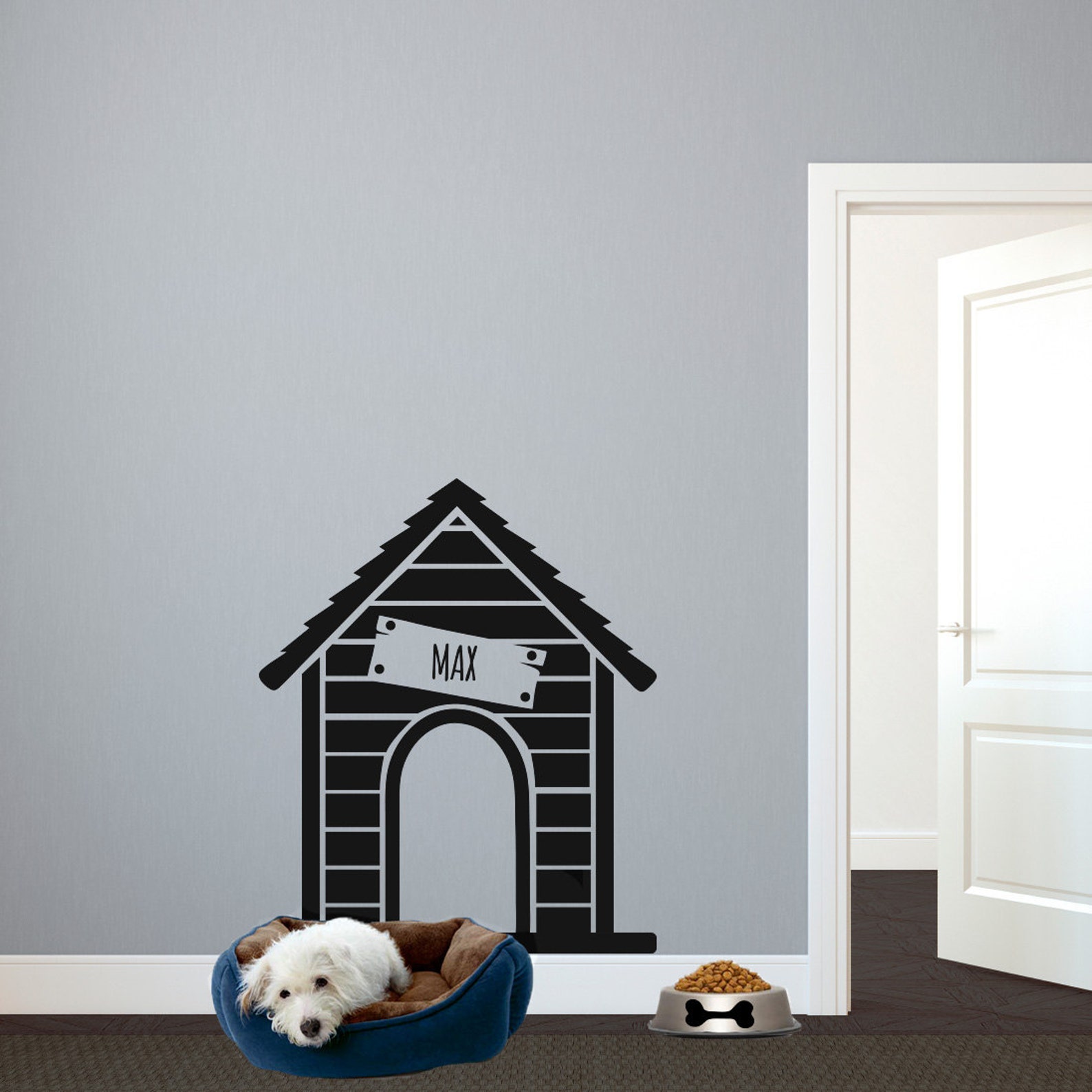 Personalized Dog House Wall Decal Custom Vinyl Art Stickers Etsy