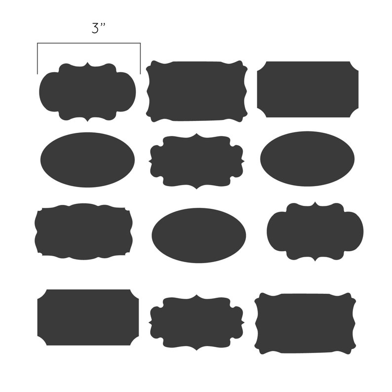 Small Chalkboard Label Stickers Wall Decal Custom Chalkboard Etsy