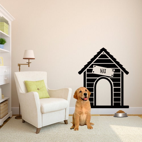Personalized Dog House Wall Decal Custom Vinyl Art Stickers Etsy