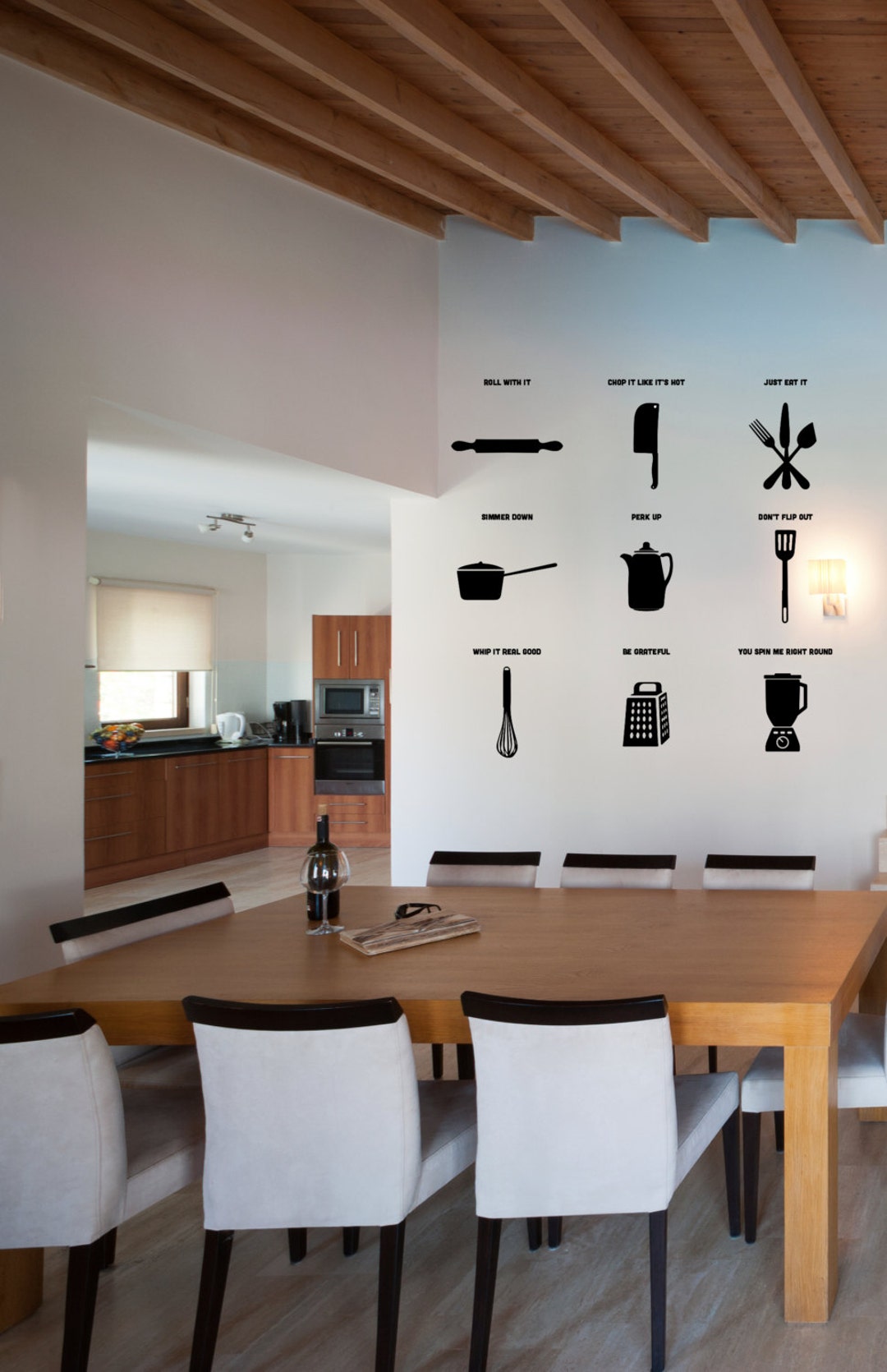 Kitchen Puns Kitchen Wall Decal Custom Vinyl Art Stickers for Homes