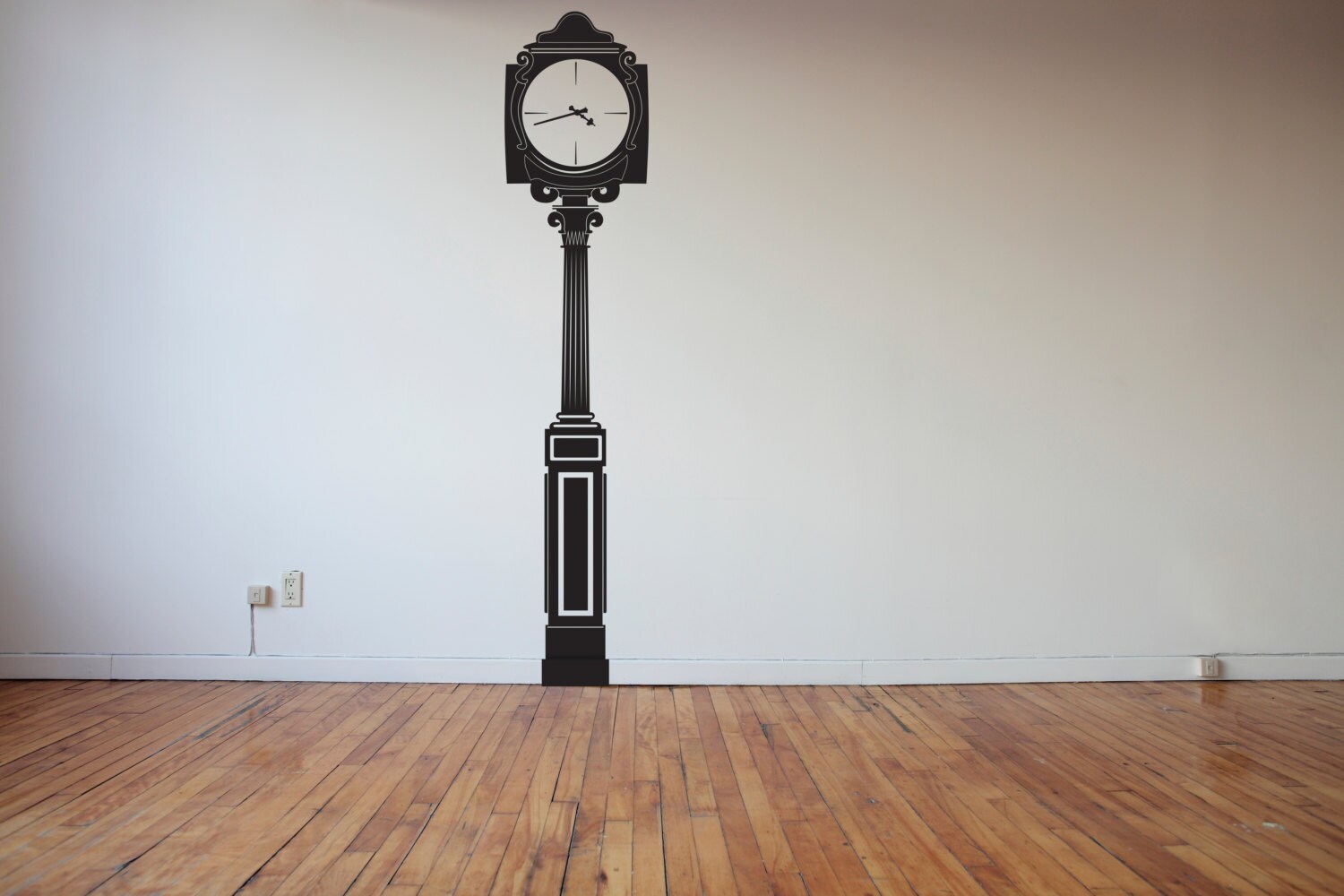 Paris Clock Pole Street Light Post - Wall Decal Custom Vinyl Art ...