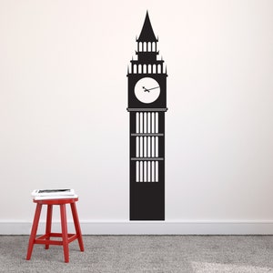 Big Ben Clock Tower - Travel Landmarks London Wall Decal Custom Vinyl Art Stickers