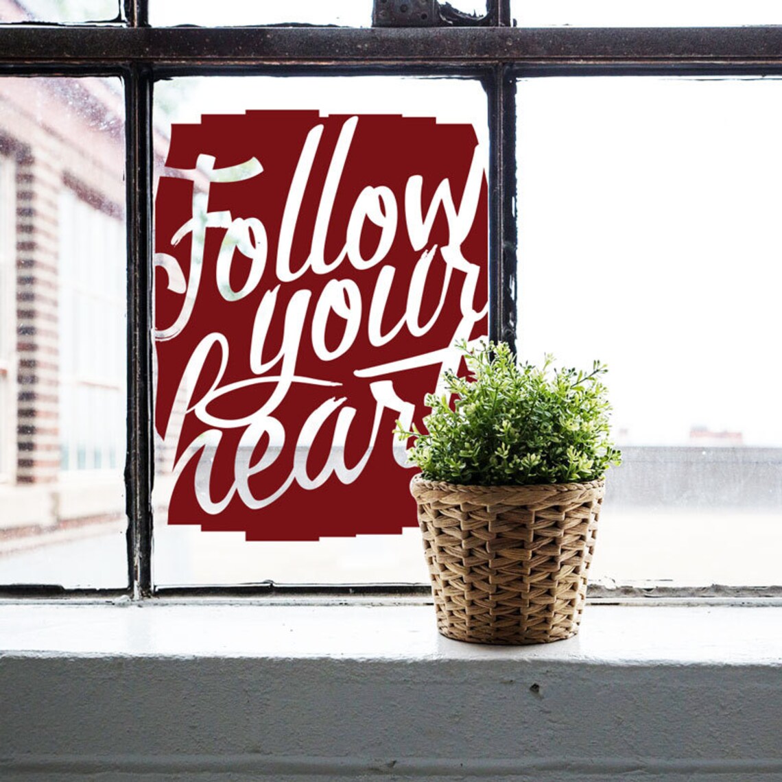 Follow Your Heart Vinyl Wall Decal - Inspirational Quote Sign - Etsy