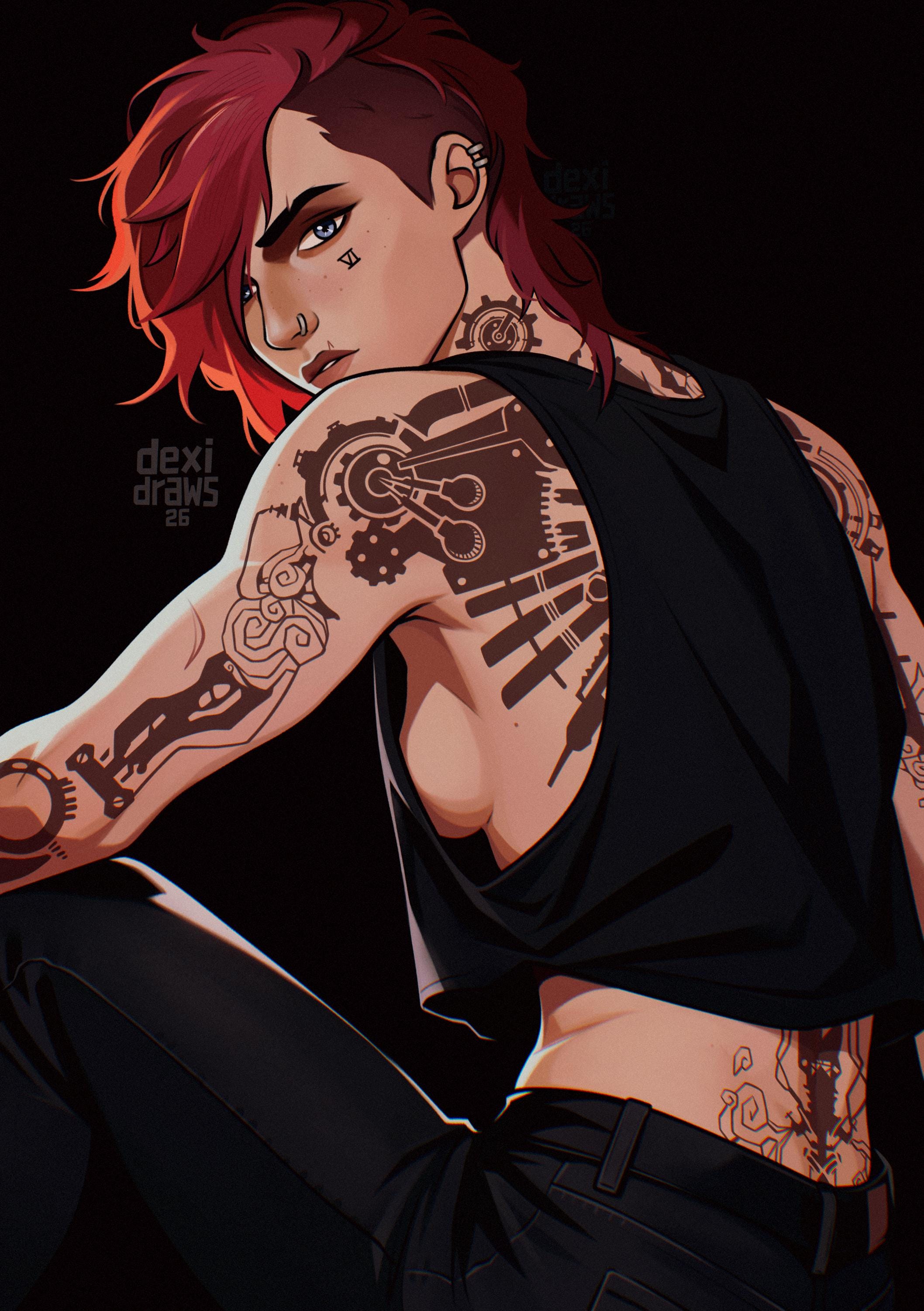 Vi Arcane Modern AU Print | League of Legends Fan Art Wall Decor