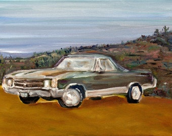 A car named El Camino, original painting