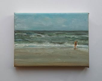 Bather on Texel, original painting