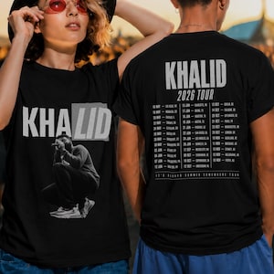 Khalid 2026 Tour Concert T-Shirt, R&B Music Graphic Tee