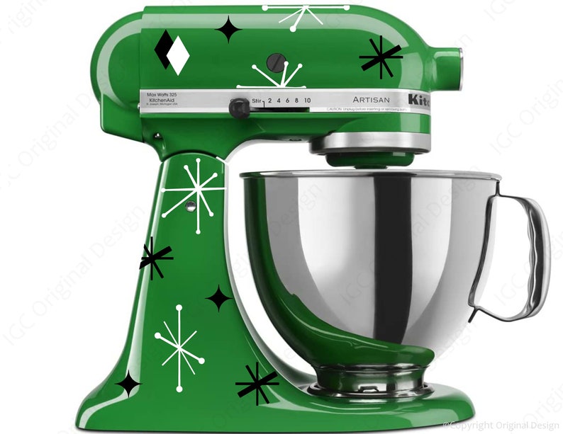 Stand Mixer Decal Retro Stars YOUR CHOICE of Etsy