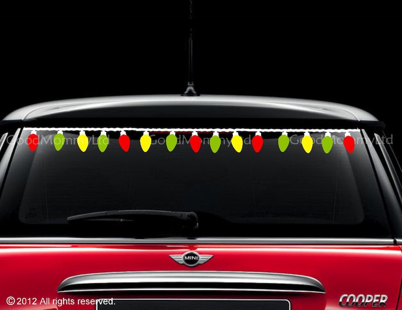 Retro Christmas Light Decal Kit for your Car Holiday / | Etsy