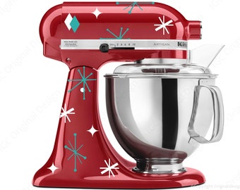 Retro Stars Decal Kit - YOUR CHOICE of COLORS - Vinyl Decals / Stickers for Your Kitchen Stand Mixer Appliance