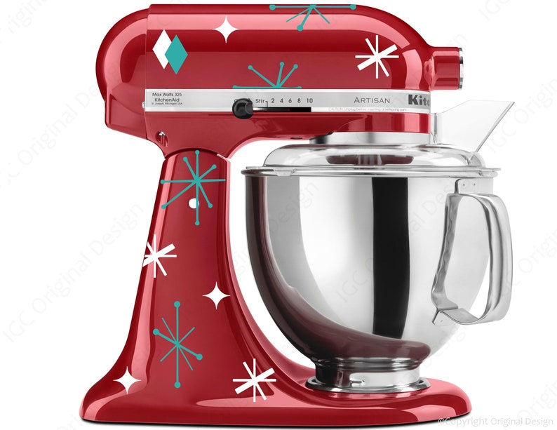 Stand Mixer Decal Retro Stars YOUR CHOICE of Etsy