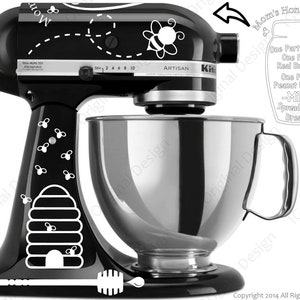 Honey Bee Decal Kit YOUR COLOR CHOICE for your Kitchen Stand Mixer With a Honey Spread Recipe image 5