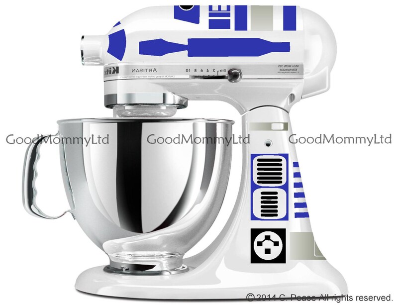 R2D2 Decal Kit for your KitchenAid Stand Mixer Star Wars Etsy