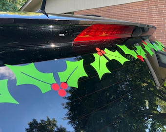 Boughs of Holly Decal Kit for your Car - Holiday / Christmas Vinyl Stickers - Sold By The Foot