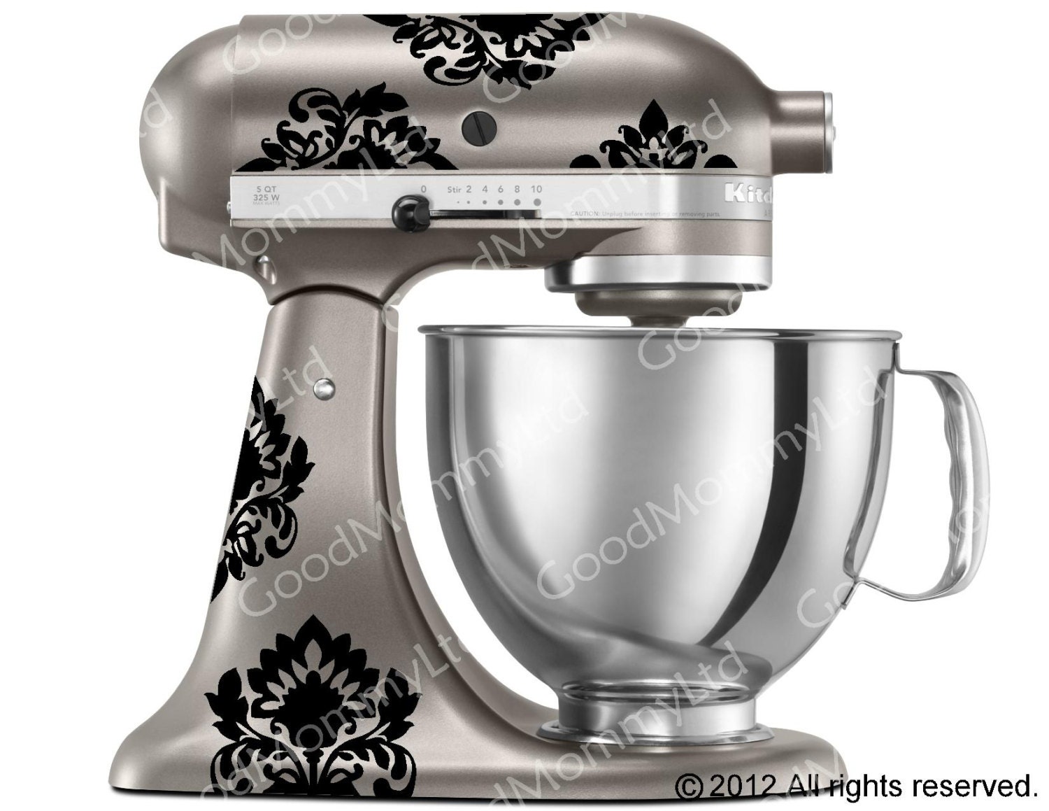 KitchenAid Mixer Damask Decals Vinyl Sticker for Stand Up Etsy