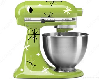 Retro Stars Decal Kit - YOUR CHOICE of COLORS - Vinyl Decals / Stickers for Your Kitchen Stand Mixer Appliance