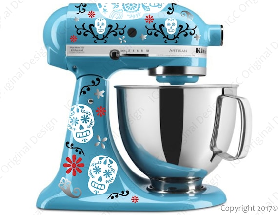 Sugar Skull Dios De Los Muertos Kitchenaid Mixer Mixing Machine Decal Art  Wrap