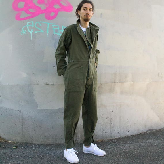 Vintage Military Coveralls Cotton jumpsuit