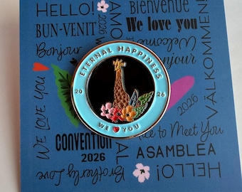 Eternal Happiness Giraffe 2026 Convention Enamel Pin