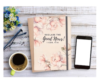 Declare the Good News Convention Notebook -  Blush Peonies