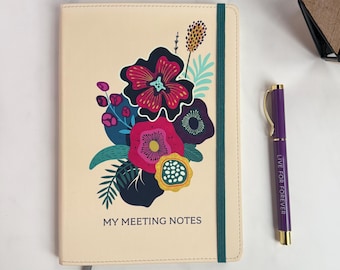 My Meeting Notes Journal - Bright Blossoms