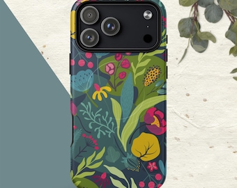 Colorful Botanical Floral Phone Case | Tough Magnetic Case
