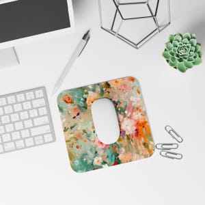 Impressionist Garden Square Mousepad
