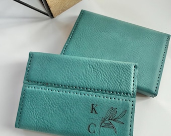 Personalized Business | Contact Card Holder - Warm Teal