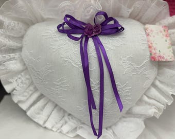 Purple and Lace Large Pillow