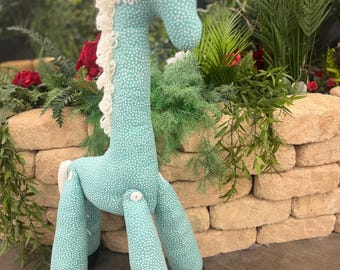 Teal Stuffed Toy Giraffe