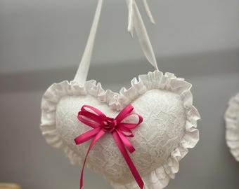 Pink and Lace Medium Wall Hanging Pillow