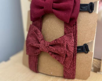 Burgundy Paisley Infant/Toddler Suspender Set