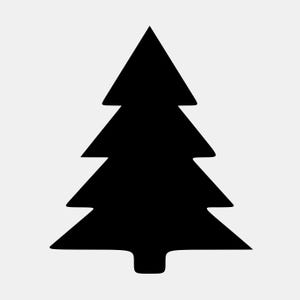 Árbol de Navidad escandinavo minimalista en formato SVG, imágenes prediseñadas de pino sencillas para manualidades y decoraciones navideñas.