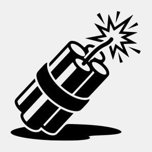 Exploding Dynamite Bundle SVG, Cartoon Bomb Clipart, Instant Download for Crafts