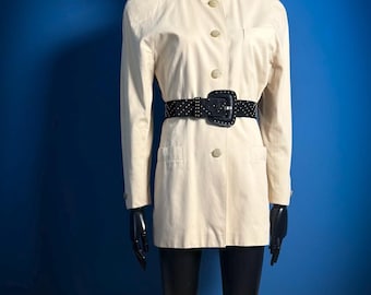 Vintage Escada camel hourglass jacket dress in cotton