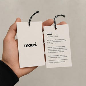 Custom Clothing Hang Tags | 350gsm Matte Cardstock Garment Labels (Printed) image 1