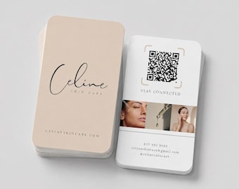 Visitenkarte für Kosmetiker/innen | Medizinisches Spa | Kosmetiker/innen – Luxuriöses, minimalistisches und modernes Canva-Design (Digitaler Download)
