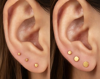 16g/18g/20g Titanium Disc Threadless Push Pin Labret Studs
