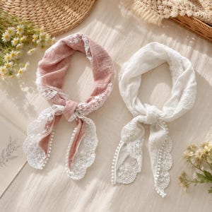 Vintage Lace Head Scarf - Etsy