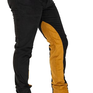 Pantaloni da equitazione Jockey unisex in velluto a colori personalizzati, pantaloni da equitazione bicolore personalizzati, rinforzi sulle ginocchia, pantaloni da equitazione realizzati su misura