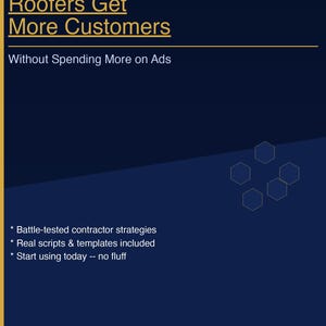 Può includere: Una guida digitale blu scuro intitolata HoneyStack Business Series 01: 7 Proven Ways Roofers Get More Customers Without Spending More on Ads. Include strategie per appaltatori testate sul campo, script reali e modelli pronti all'uso.