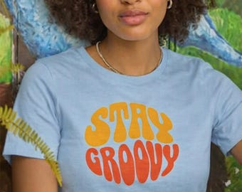 Stay Groovy Vintage 70s Retro Print Unisex t-shirt