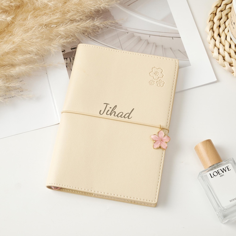 Personalized Notebook With Charms, Custom Name Leather Journal, Back to ...