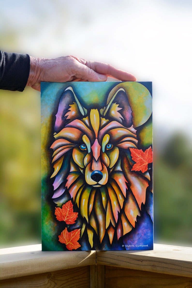 Spirit Animal Wolf Clan Abstract Energy Painting Wall Hanging - Etsy