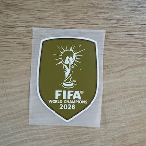 World Champions 2026 Patch | Gold Chest Badge Only the World Cup Winners Wear | Iron-On Soccer Jersey Patch for the Spain Shirt