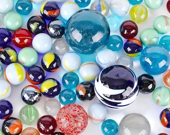 180 Pcs Planet Glass Marbles Set, Assorted Size Bulk, Gift Box, Board Game Pieces, Vase Filler, Party Decor, Craft Supplies