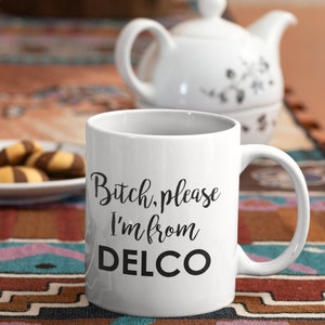 Tasse Delco drôle, attitude Delco, cadeau Delco