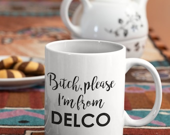 Taza Delco divertida, actitud Delco, regalo Delco