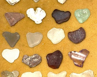 Sea Glass and Heart Rocks from Kauai Aquarium Wedding Decor